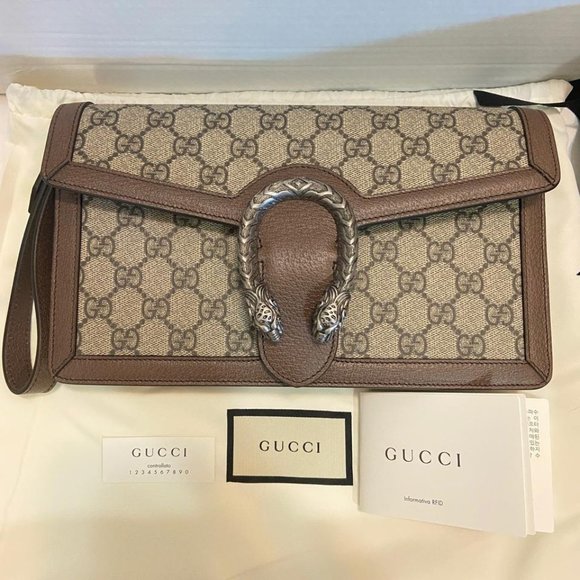 Gucci Dionysus GG Supreme Canvas Purse in Beige/Brown NEW W DUST BAG - Picture 1 of 8